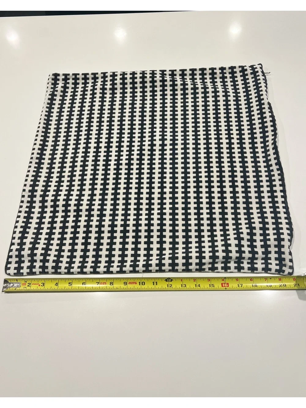 Set of 4 IKEA Black & White Stockholm m Velour Throw Pillow Covers 20”. Preowned